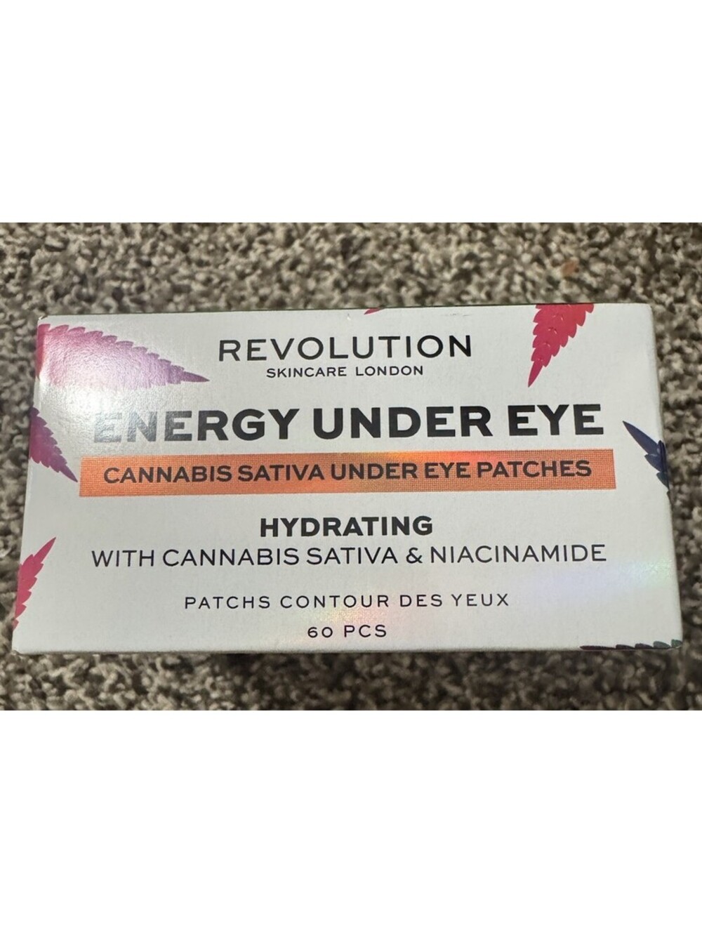 Revolution Skincare Energy Under Eye Hydrating Patches Niacinamide 60 Pcs NEW